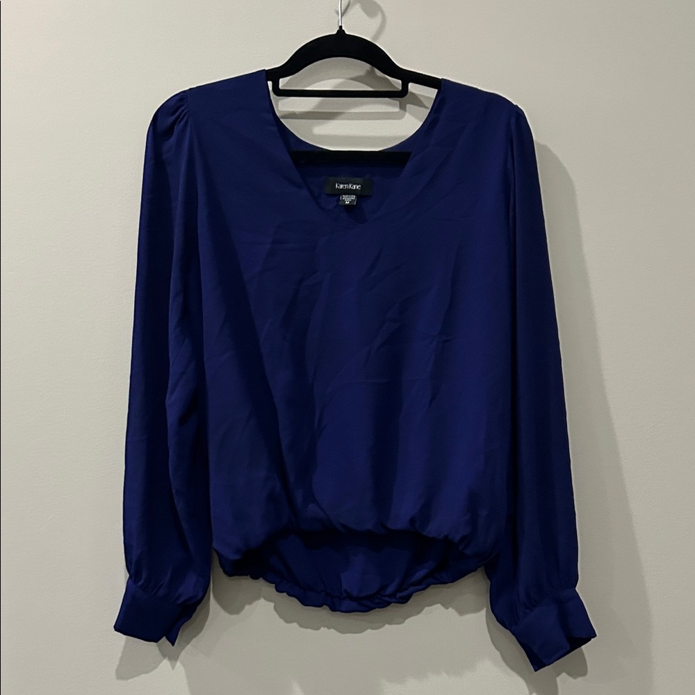 Karen Kane Deep Blue Blouse